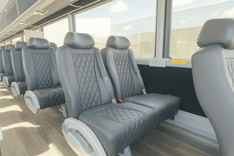 interior of Coach Bus Savannah charter bus