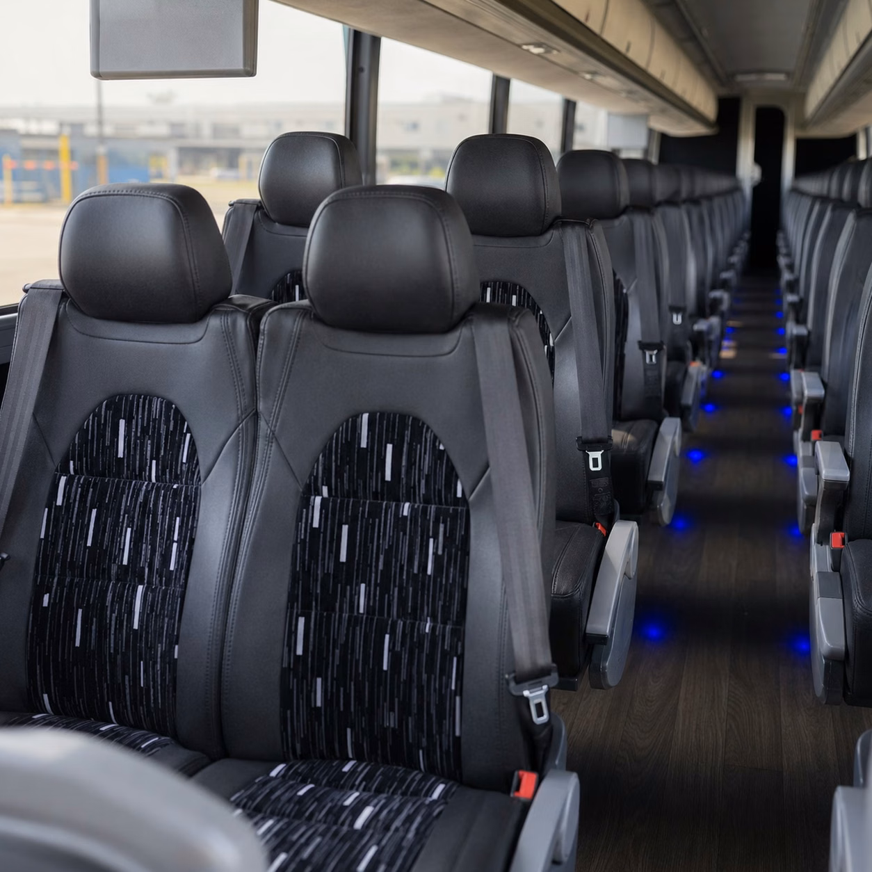 56 passenger charter bus interior