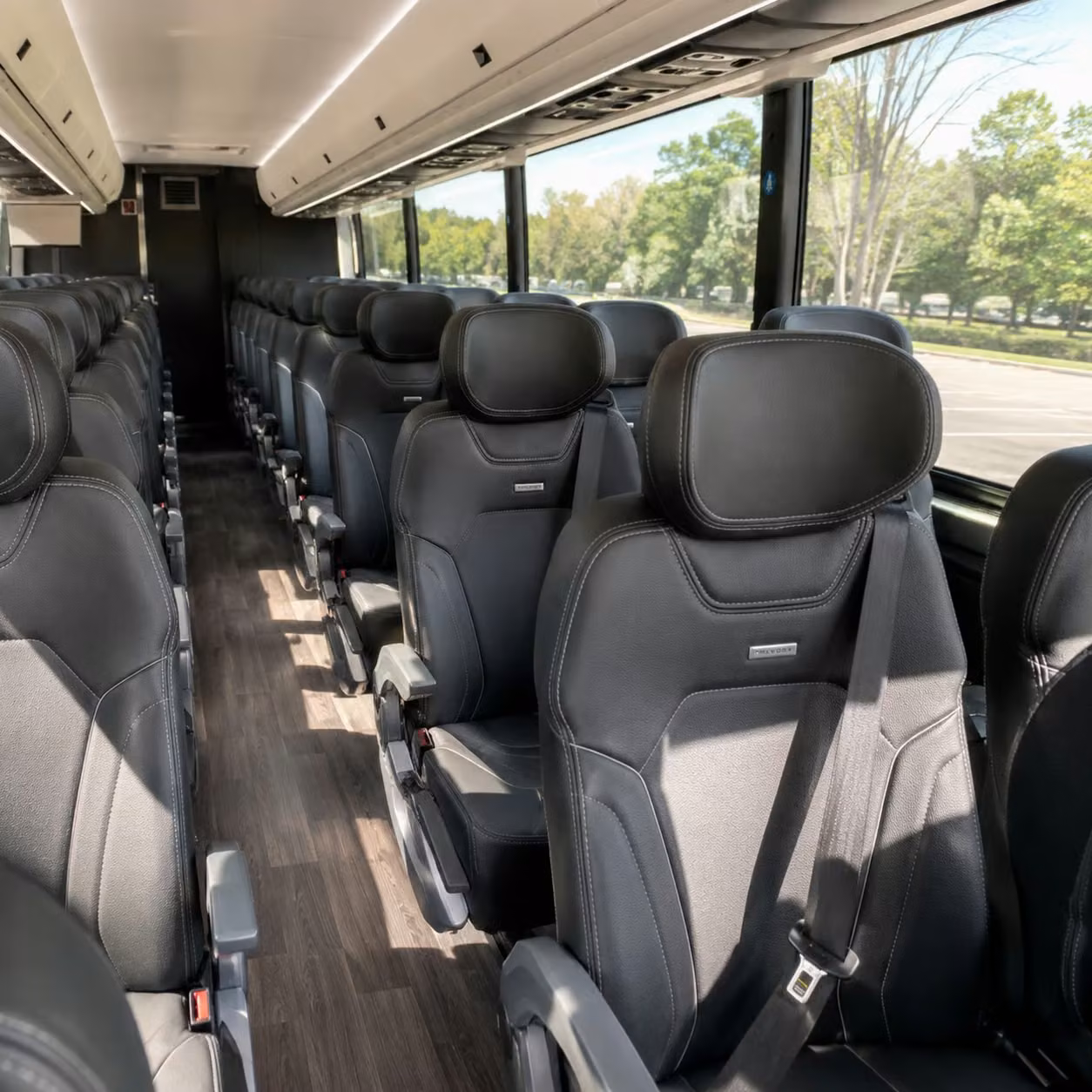 savannah charter bus interior